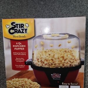 West Bend Stir Crazy Red Popcorn Popper